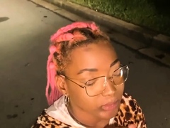 Amateur BJ and fuck outdoors