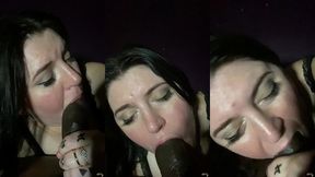 succulent samantha: gobbling a fat black cock
