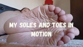 My soles and toes in motion