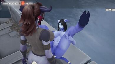 The draenei slut can't last long without a dick in her ass. 3D Hentai Game Animation