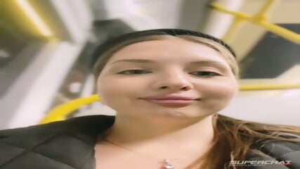 Krismagnoly Russian girl Public Bus Travel Nude Boobs Show