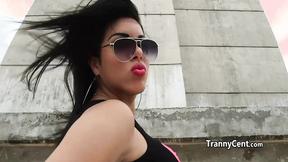 ”Guy pleases horny latin tbabe”