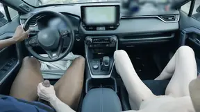 Crazy Austrian MILF devours huge black cock in the car