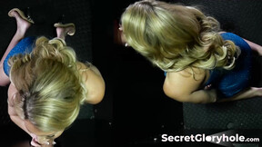 First time gloryhole sucked Laura Bentley eats a huge cum load