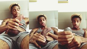 titus strokes his bbc in your face & cums through his briefs!