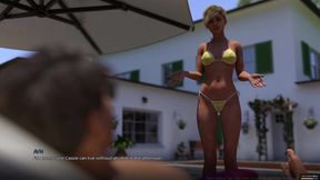 Summer Scent #1 - Meeting the Busty Blonde Stepsister Eve in Her Swimsuit