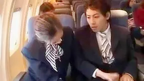 Asian Flight Attendant’s Secret Inflight Tekoki Service – Steaming Hot!