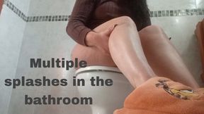 Multiple splashes in the bathroom