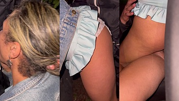 Cantada no bar, comida na moita, Belinha não resistiu ao tesão da rua