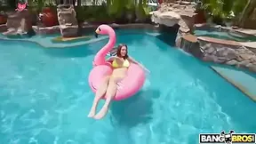 Ella Reeses Wild Ride - Hardcore Sex In Public Pool With Huge Facial