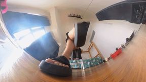 6k ERER black thick-soled shoes humiliatingly crushing dwarfs VR360