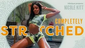 Completely Stretched - Busty Ebony Darling Fucking Dildo Solo