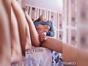 Horny School Teen uses a Glue Stick to Masturbate