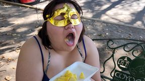 I ride, ravage, and devour his dick&#x1F32D;, balls and ass&#x1F351;, spewing cum with tropical fruit, on streets