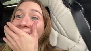 Public Pumped Pussy Playing Teen In BMW