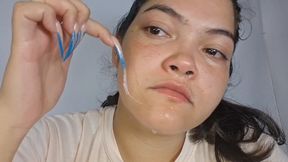 Jessie cries over her ex and a lot of snot comes out of her.