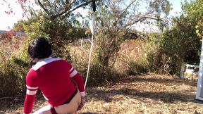 Instruction from the trainer No46 Anal pee wearing bloomers