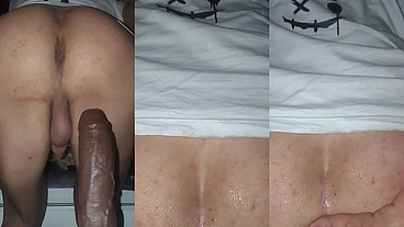 Branquinho guloso senta no pau preto