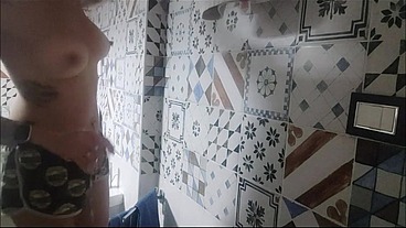 pov stepbro spy me while im naked in the bathroom