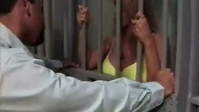 Getting her big puffy pussy eaten in jail by an officer