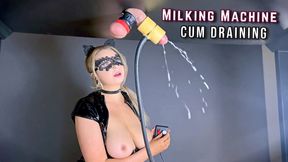 Milking Machine Drains The Slave's Big Balls Out Of Chastity