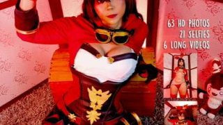 Cosplayer Amber uit Genshin Impact zuigt lul