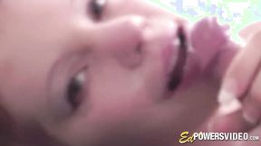 ”Vain debutant Emily Vanili fingers her pierced clit for Ed”