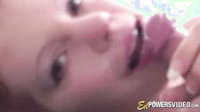 ”Vain debutant Emily Vanili fingers her pierced clit for Ed”