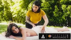 Ivy Lebelle And Silvia Saige Have A Passionate Connection While Waiting For Masseuse