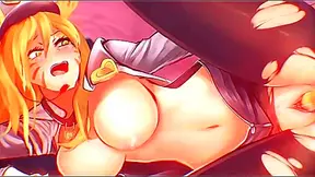 Ahri from League of Legends Takescock in Hentai Adventure