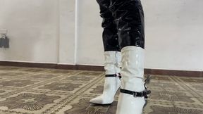 BQ Bullwhipped in leather and PVC by the BootsQueen