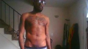 Hot Black Man Cums on Cam