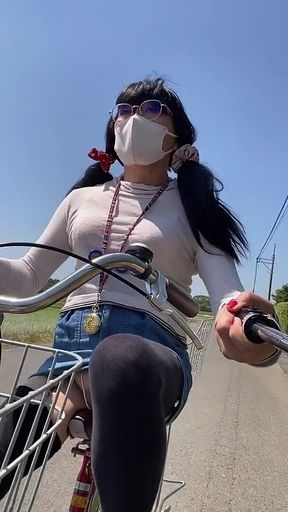 No. 229 Early Summer Cycling with My Pussy on Display