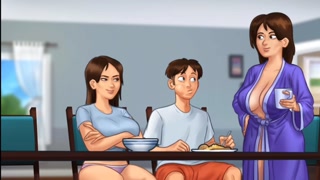 Anon has sex with Jenny on the dining table in the shower room