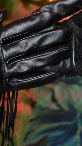 Sexual pin up Arya, ASMR video with long black gloves