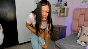 Salome Colucci, the Colombian university girl turned webcam star, delights in showing off her body like daddy's little slut