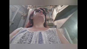 public blasphemous flashing in a church