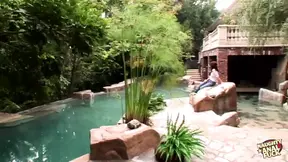 Two insatiable bitches get their asses fucked hard in a threesome