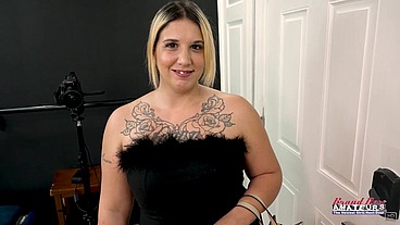 Horny Blonde Logan Lace Sucks A Hard Cock And Gets Her Pussy Fucked!