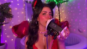 ASMR ear licking catgirl moans valentine uwu drool meow
