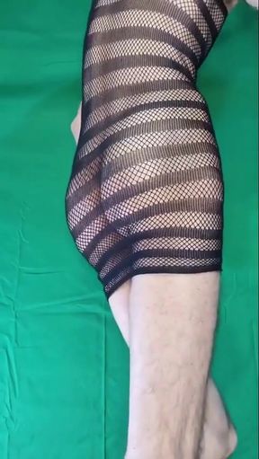 Fishnet Dress with and Without Some Panties