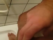 Peeing in a glass and then showering my dick in pee