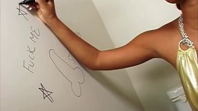 angel cummings sucks and swallows interracial gloryhole load