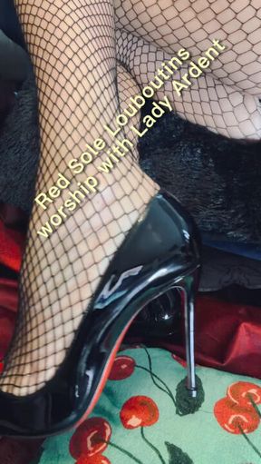 Worship my Louboutins red sole worship up close and personal with Lady Ardent’s signature heels