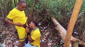 comemorando a vitoria do brasil no mato com negao dotado