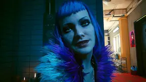 Evelyn Parker Ignites Night Citys Shadows with Hot Cyberpunk Liaison