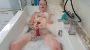 Bath Time Orgasm with Bubbles and Lovense. I Had Such a Good Time!