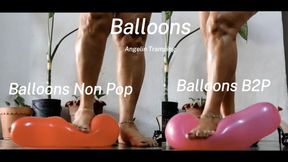 Trying to pop balloons with my feet and high heels (1)