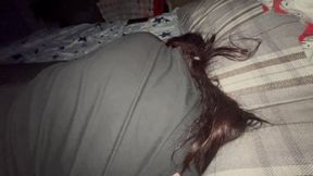 Cleopatra -Step Dad Is Watching TV In Bed And Fucks My Back Skin And Lets Go Inside Me