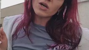 Dirty talk while smoking on the terrace!